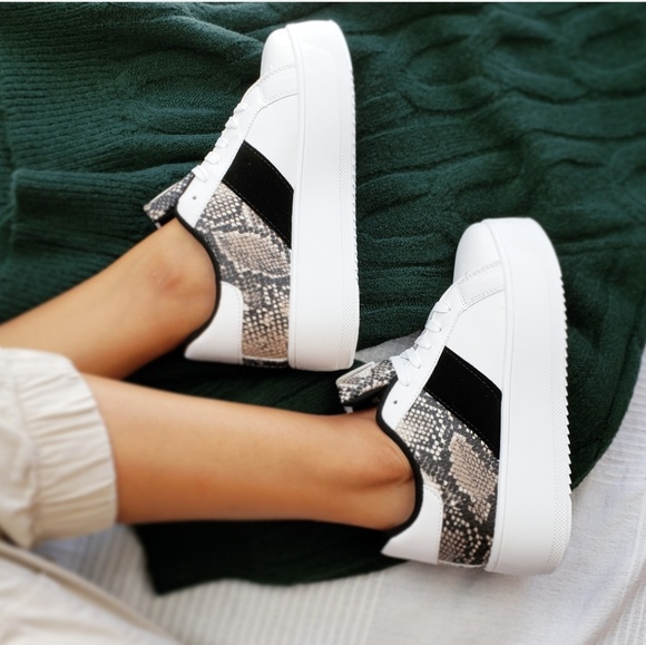 Fall Essential Sneaker black snake platform - Picture 4 of 5